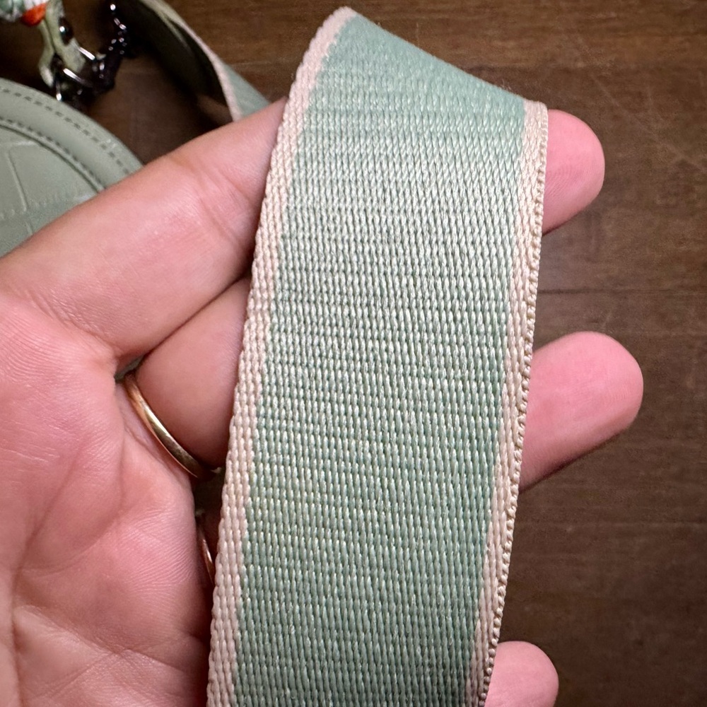 Mint Green Croc-Embossed Mini Bag - Picture 12 of 16